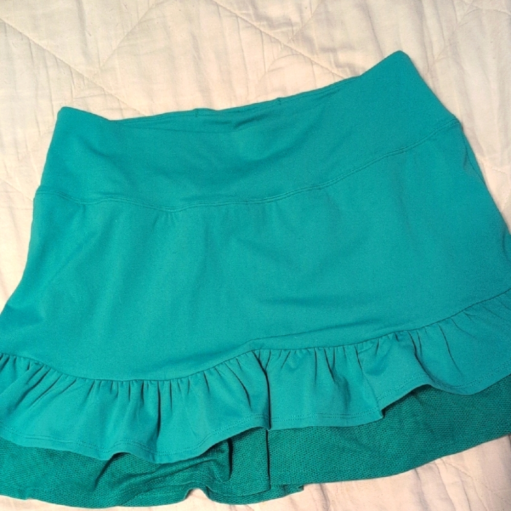 Thrive Societé Green Ruffle Tennis/Golf/Mini Skirt NWT NEW WITH TAG